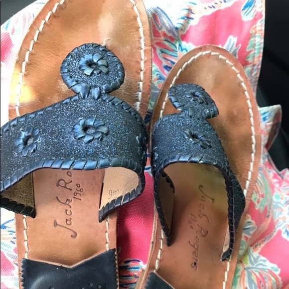 Jack Rogers Shoes - GUC sparkly blue size 9 jack rogers